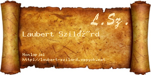 Laubert Szilárd névjegykártya